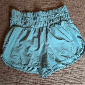 Prana Running Shorts High Rise Elastic Waist Athletic Blue Size Small‎